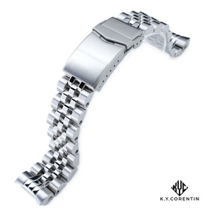 SEIKO精工 大MM 专用钢表带 安哥斯五珠钢带 V形按键式双锁潜水表带扣