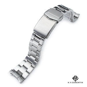 SEIKO精工水鬼SKX007专用代用带 超级3D三板式按钮 V扣不锈钢拉砂 表带