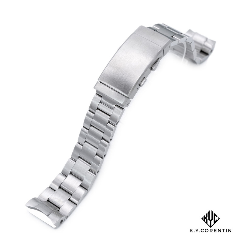 SEIKO精工 大MM 专用钢表带 超级三板式棘齿延长扣不锈钢拉砂